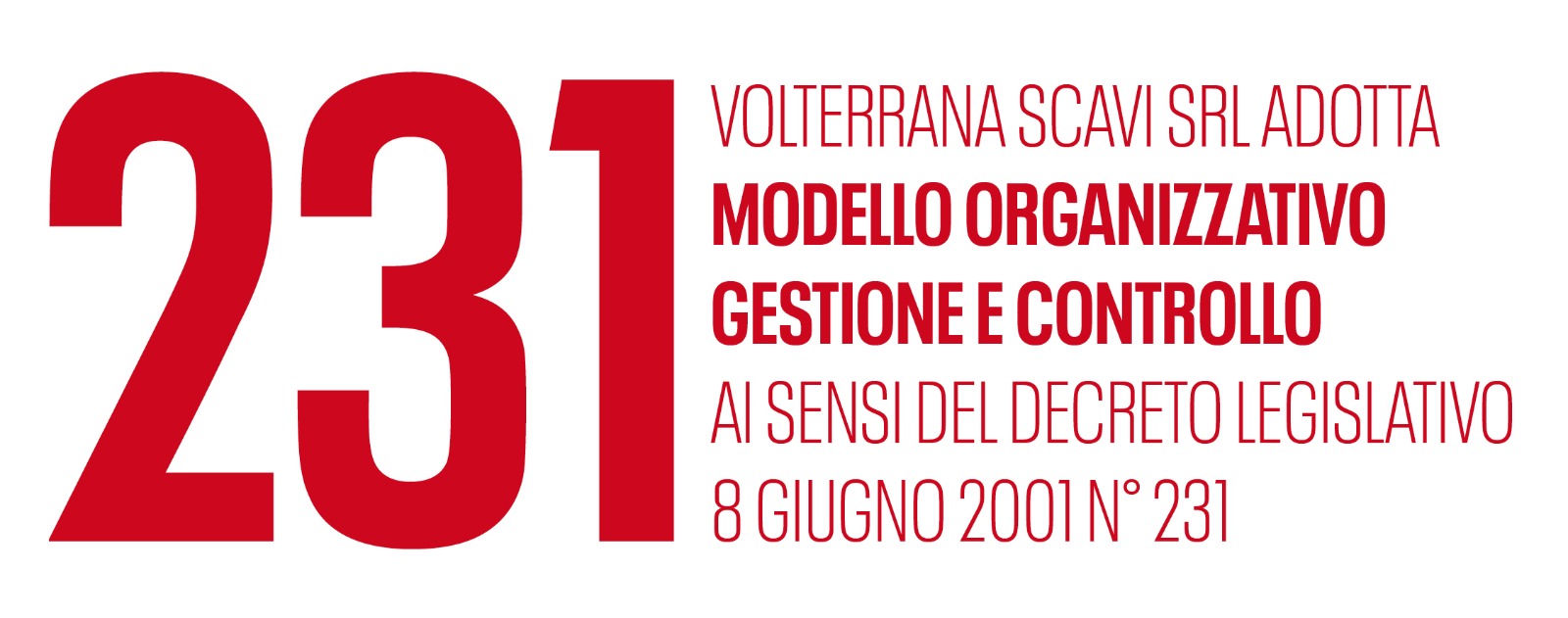 Volterrana Scavi adotta il modello organizzativo gestione econtrollo ai sensi del dl 8 giugno 2001 n. 231